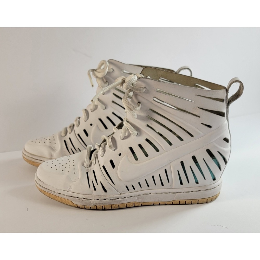Rare White Size 7 Nike Women's Dunk Sky Hi 2.0 Joli Sneakers